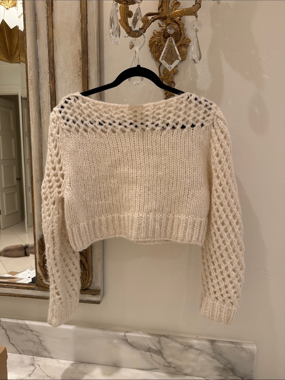 LoveShackFancy Cream Alpaca Sweater